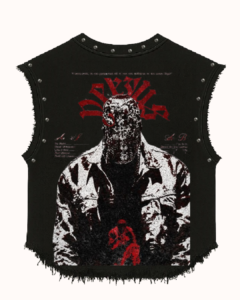 KANYE WEST RED BLACK VEST