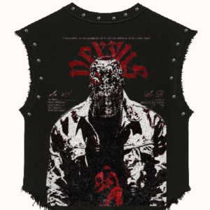 KANYE WEST RED BLACK VEST