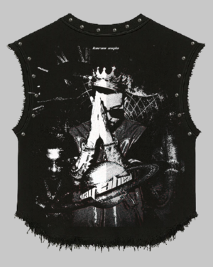 Karan Aujla vest wavy head