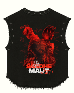 seedhe maut alert red vest tshirt