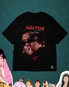 Salman khan red flag tshirt