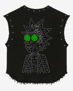 Melted Wear Dragon Graphic Studded Vest
