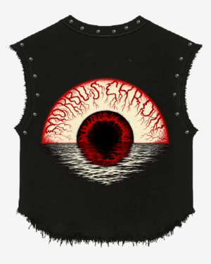 Killing the Sun Gothic Graphic Studded Vest