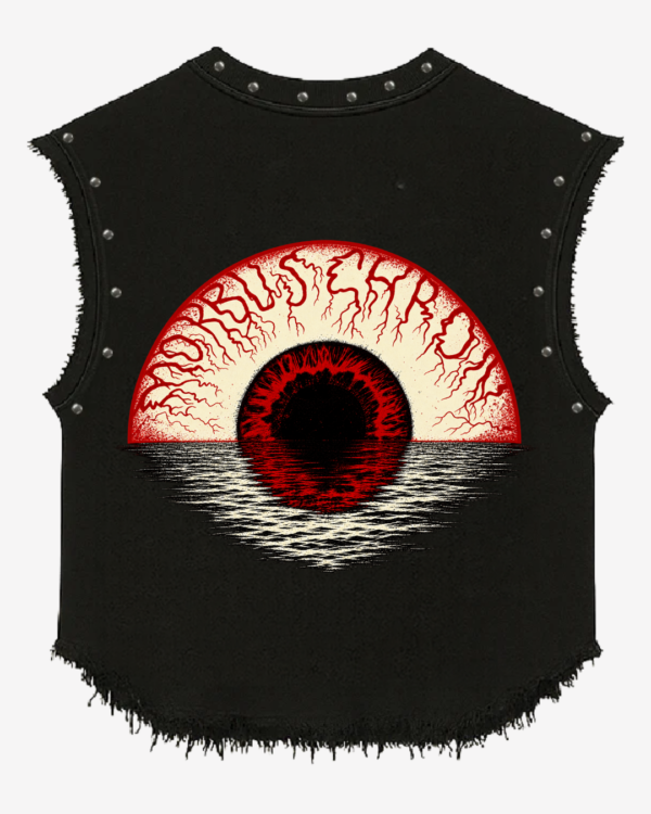 Killing the Sun Gothic Graphic Studded Vest