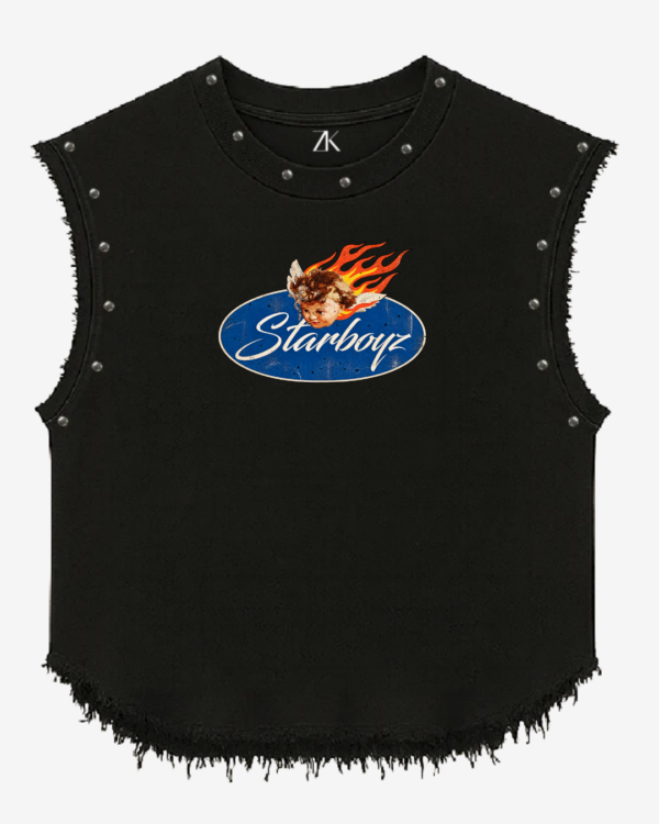 Stonewashed Studded Out Of This World Vest