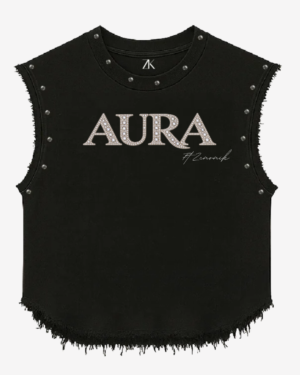 Aura Punjabi Aagye Oye Studded Black Vest