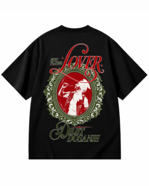 Diljit Dosanjh Lover Graphic Oversized Black T-Shirt