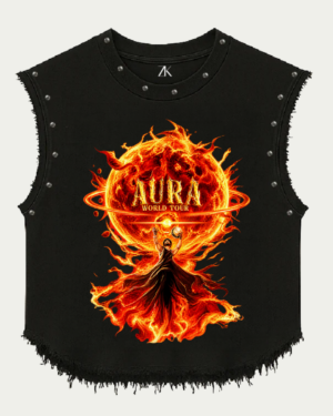 Z- Aura World Tour Fiery Graphic Black Vest