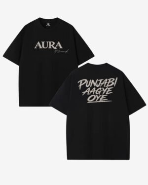Aura Punjabi Aagye Oye Rhinestone Studded tshirt