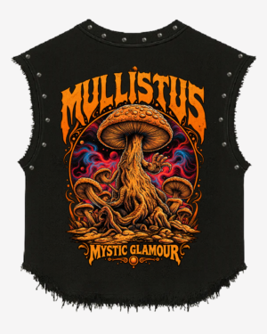 Stonewashed Studded Mystic Mushroom Vest