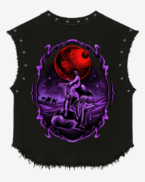 Stonewashed Studded Desert Moon Vest
