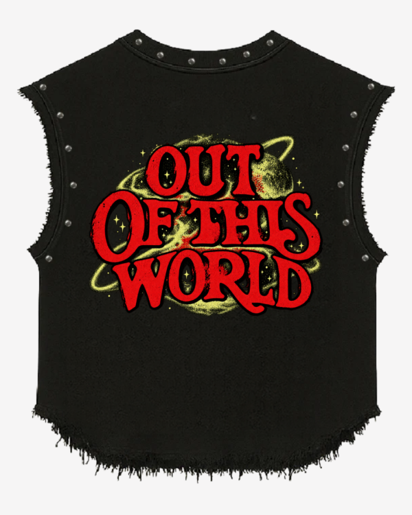 Stonewashed Studded Out Of This World Vest