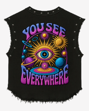 Stonewashed Studded Yousess Everywhere Vest