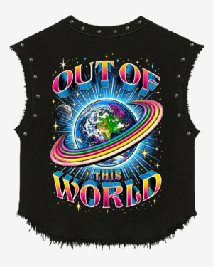 Stonewashed Studded Out Of This World Vest