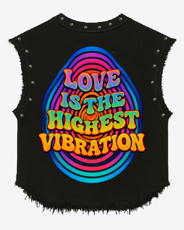 Love Is The Highest Vibration Studded Vest