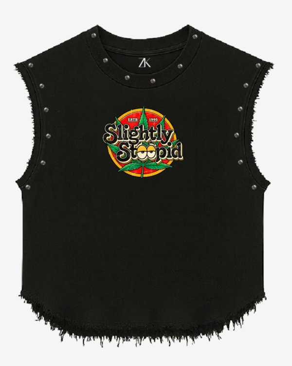 Slightly Stoopid Graphic Studded Black Vest